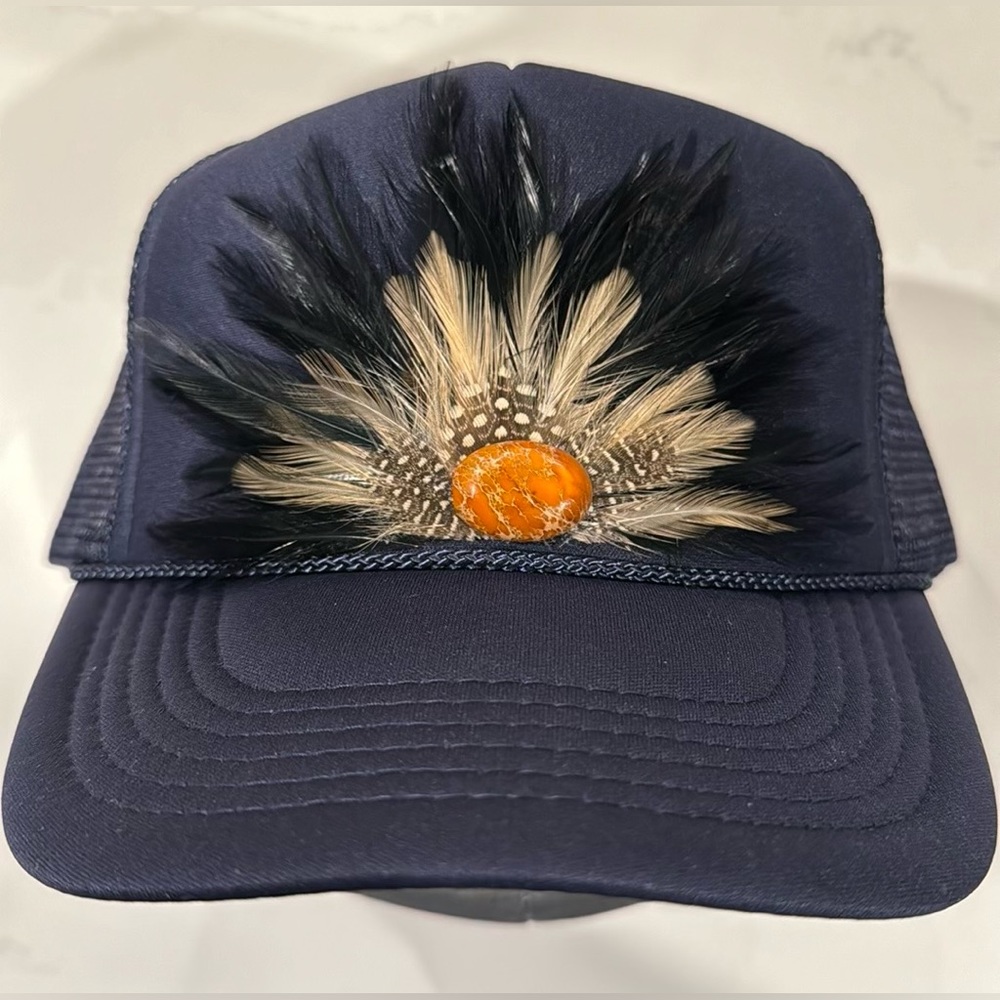 Feather Trucker Hat